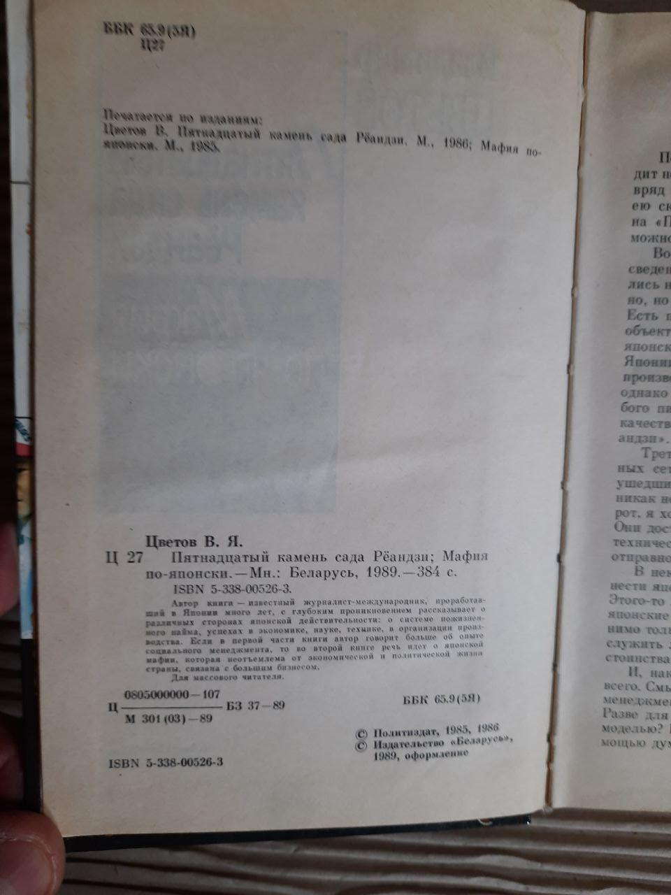 П'ятнадцятий камінь із саду Ренді. Мафія - японська. Володимир Цветтов. 1989 - Зображення 3